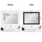 Amanti Art Mirror Makeover Bathroom Mirror Frame Border Kit - Fully Assembled Peel and Stick Frame - Mirror NOT Included - Trio Trim